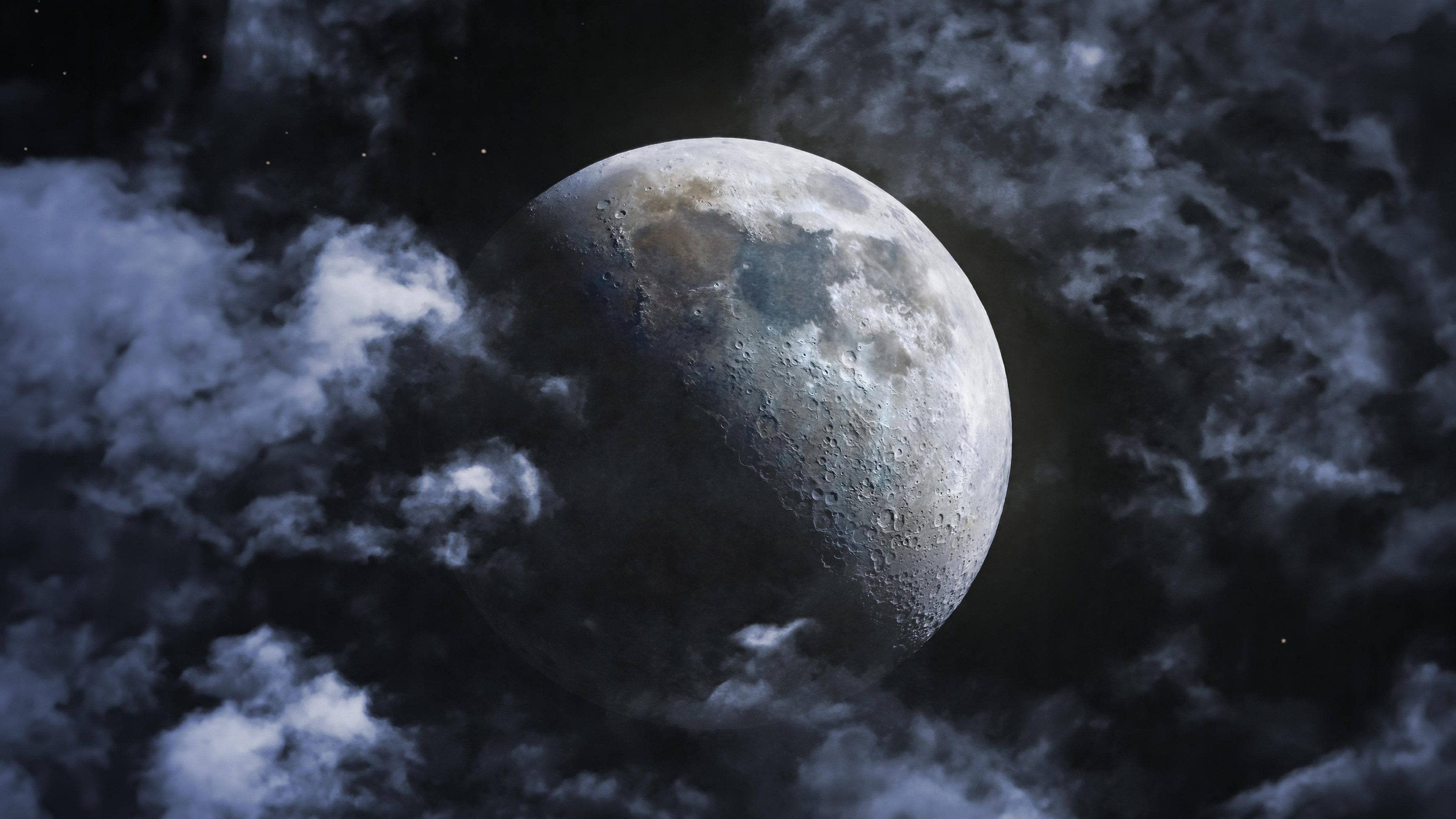 月球图片_云层壁纸下载_天空高清图片壁纸
