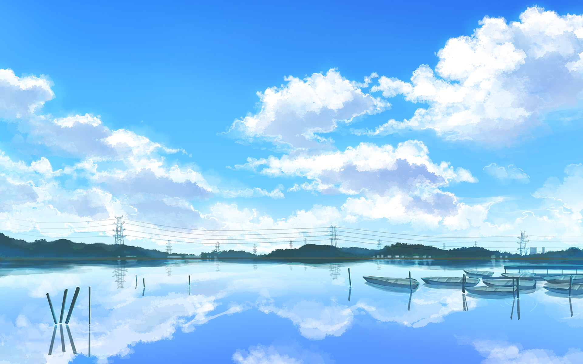 天空湖高清壁纸图片