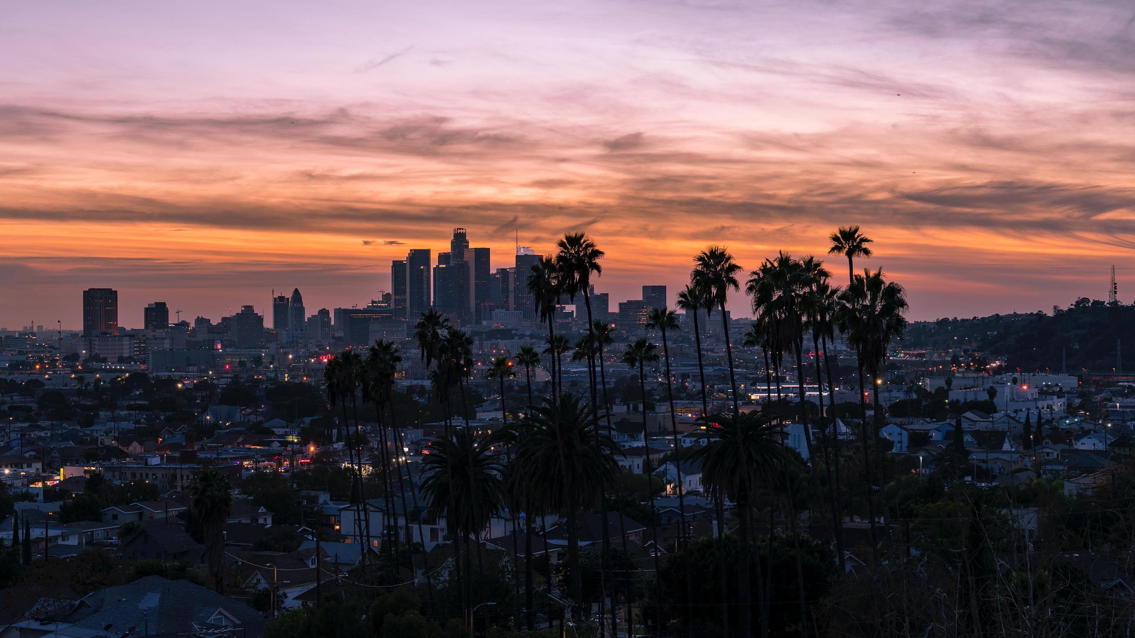 城市夜景图片_洛杉矶高清壁纸图片下载